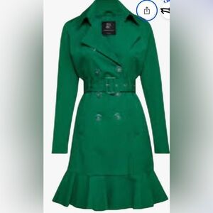 NWT NY&Co Kelly green trench coat